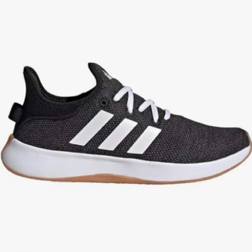 Adidas Women's Cloudfoam Pure Black and Gray Sneakers